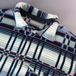Billabong Furnace Flannel Fleece Sweater Button Up Y2K Pockets Cozy Outdoor XL